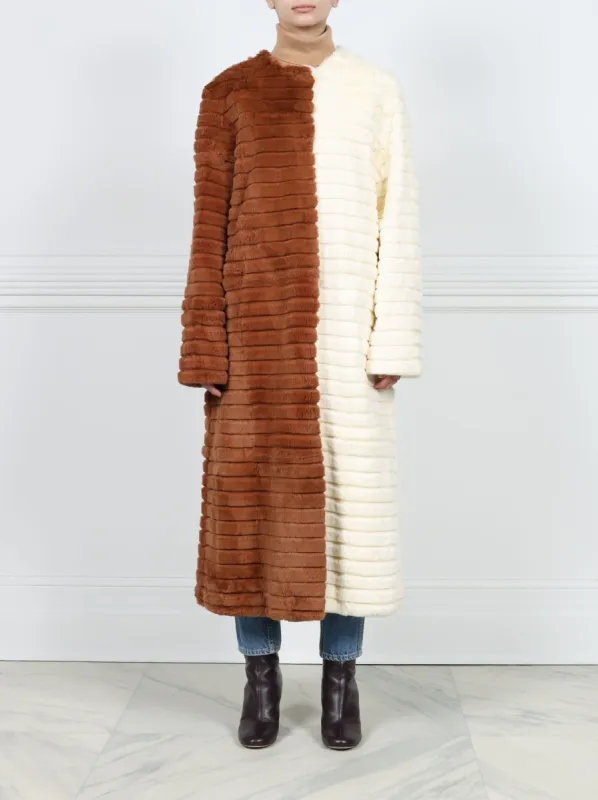 Collarless Rabbit Fur Coat sold by Pologeorgis