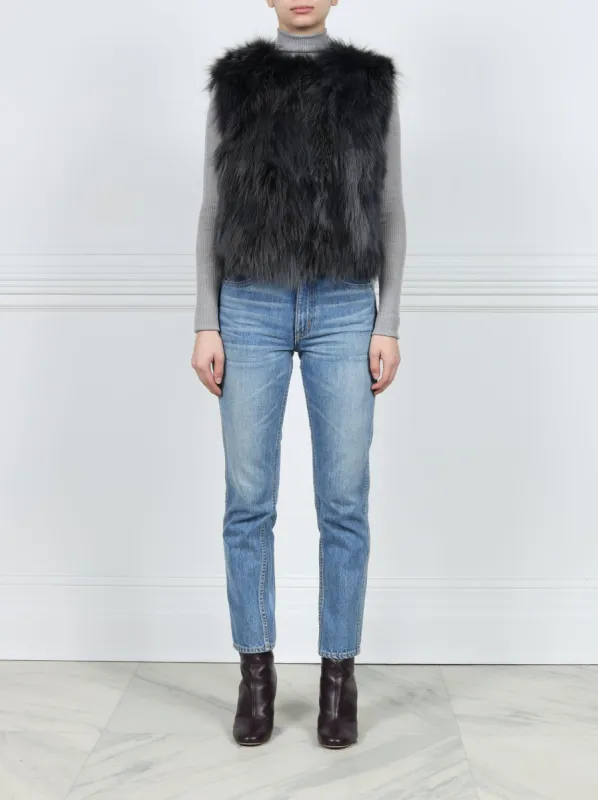 Coyote Fur Patchwork Vest sold by Pologeorgis