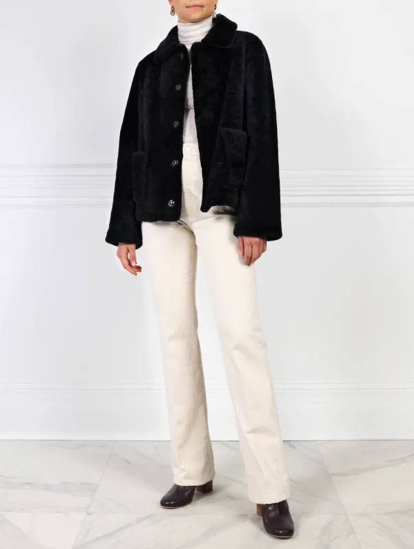 The Matilda Shearling Jacket sold by Pologeorgis