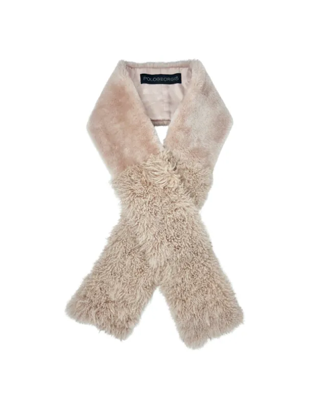 Merino & Curly Shearling Scarf sold by Pologeorgis