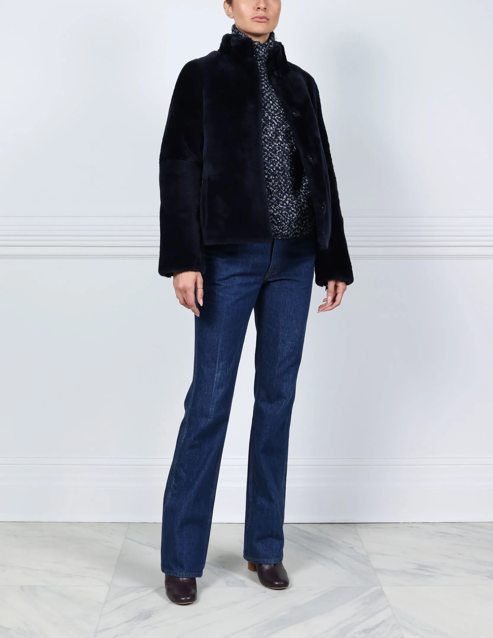 The Elaine Shearling Jacket sold by Pologeorgis