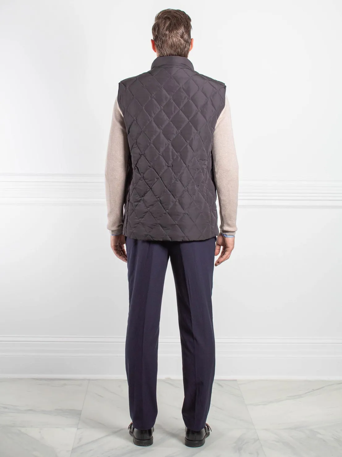 Mens Rabbit Lined Puffer Zip Vest sold by Pologeorgis product image thumbnail 3