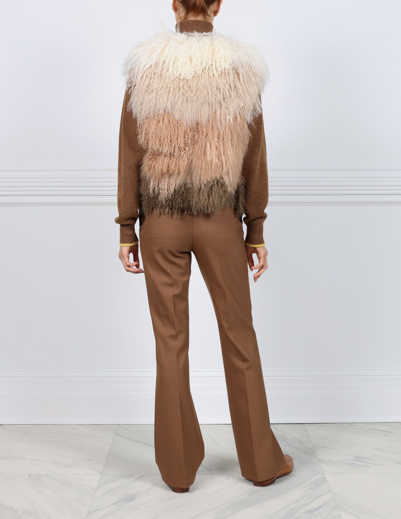 Color Block Striped Curly Shearling Vest sold by Pologeorgis product image thumbnail 2