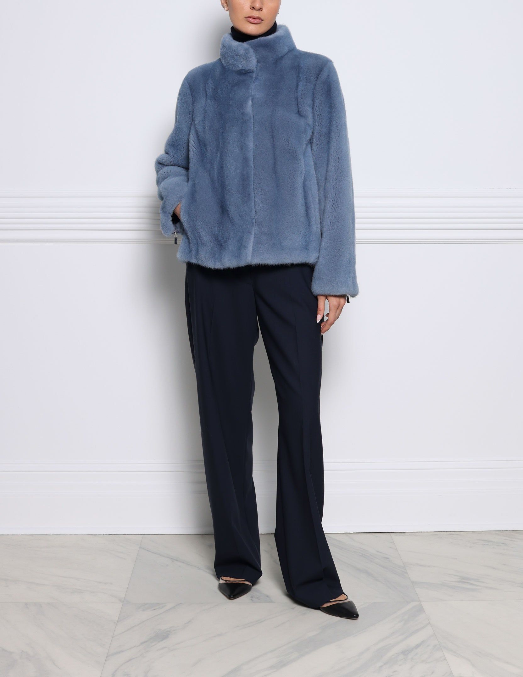 The Leighton Mink Fur Jacket sold by Pologeorgis product image thumbnail 2