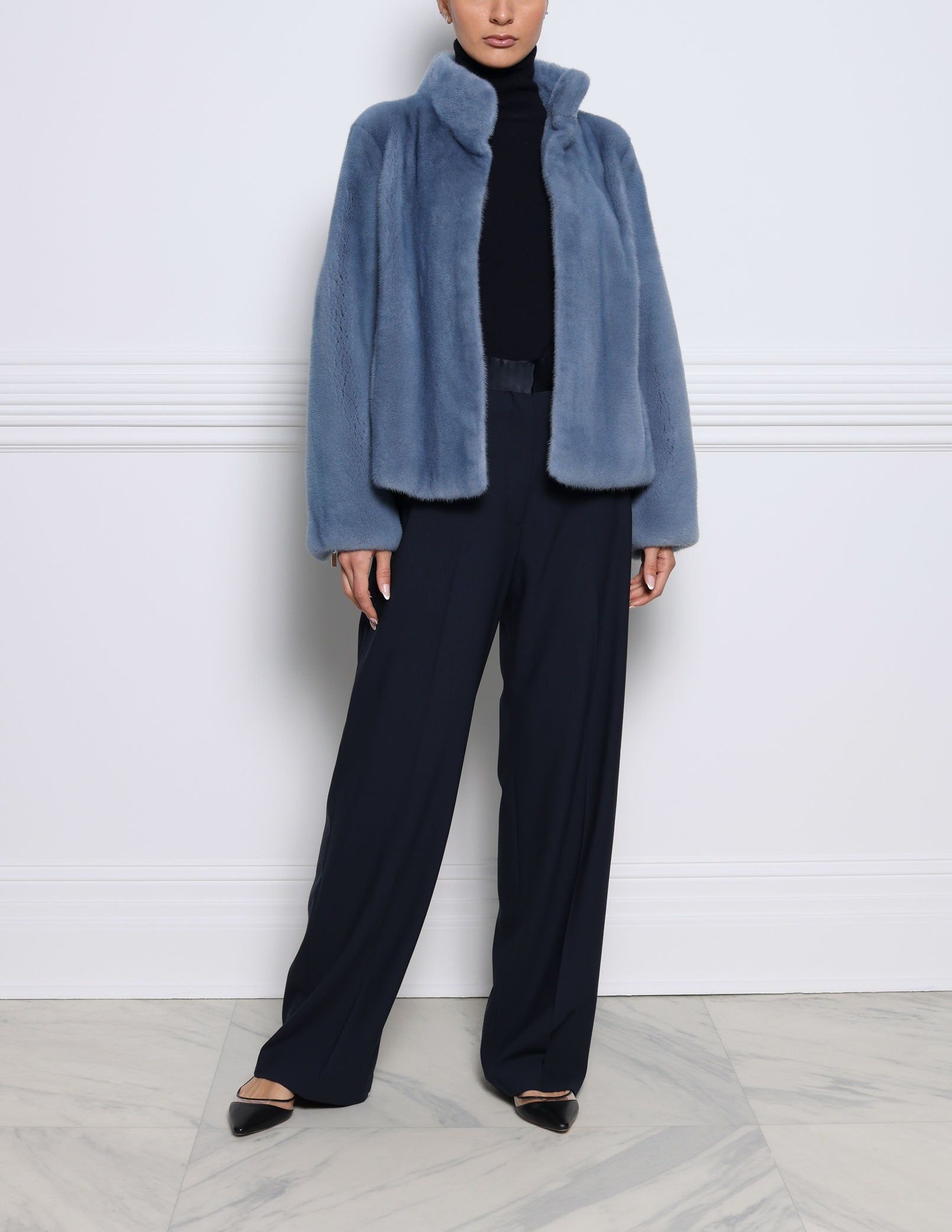 The Leighton Mink Fur Jacket sold by Pologeorgis