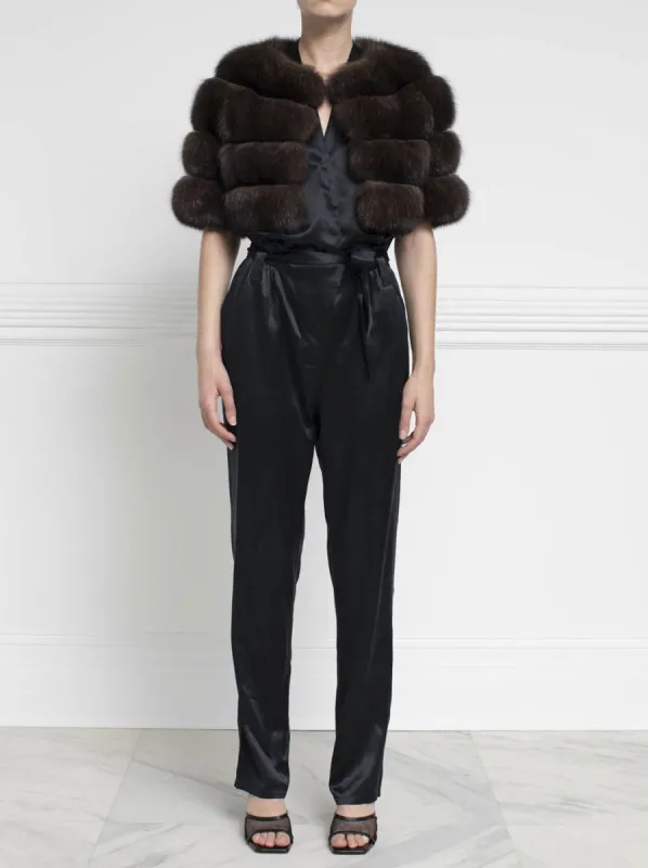 The Sable Stratus Fur Shrug sold by Pologeorgis