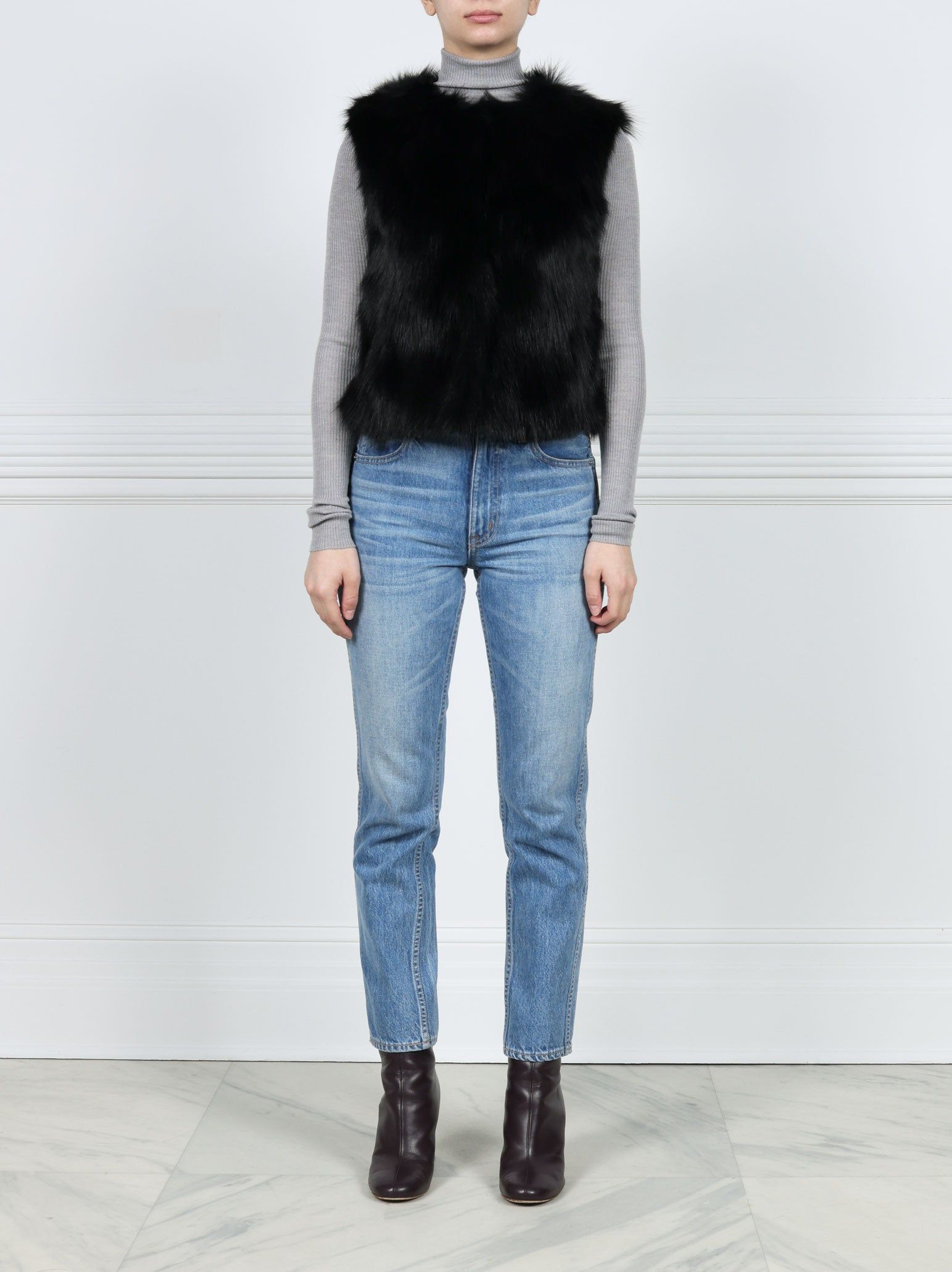 Coyote Fur Patchwork Vest sold by Pologeorgis product image thumbnail 3