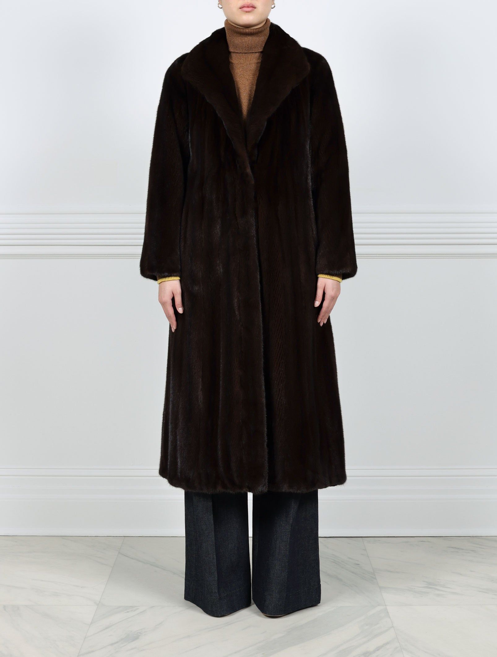 The Classic Mink Coat in Brown sold by Pologeorgis