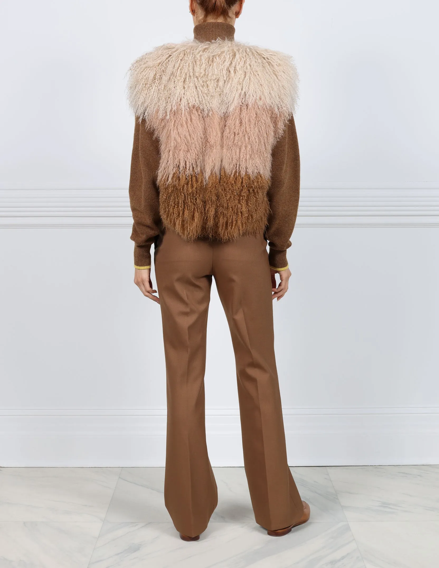 Tri-Tone Curly Shearling Vest sold by Pologeorgis product image thumbnail 2