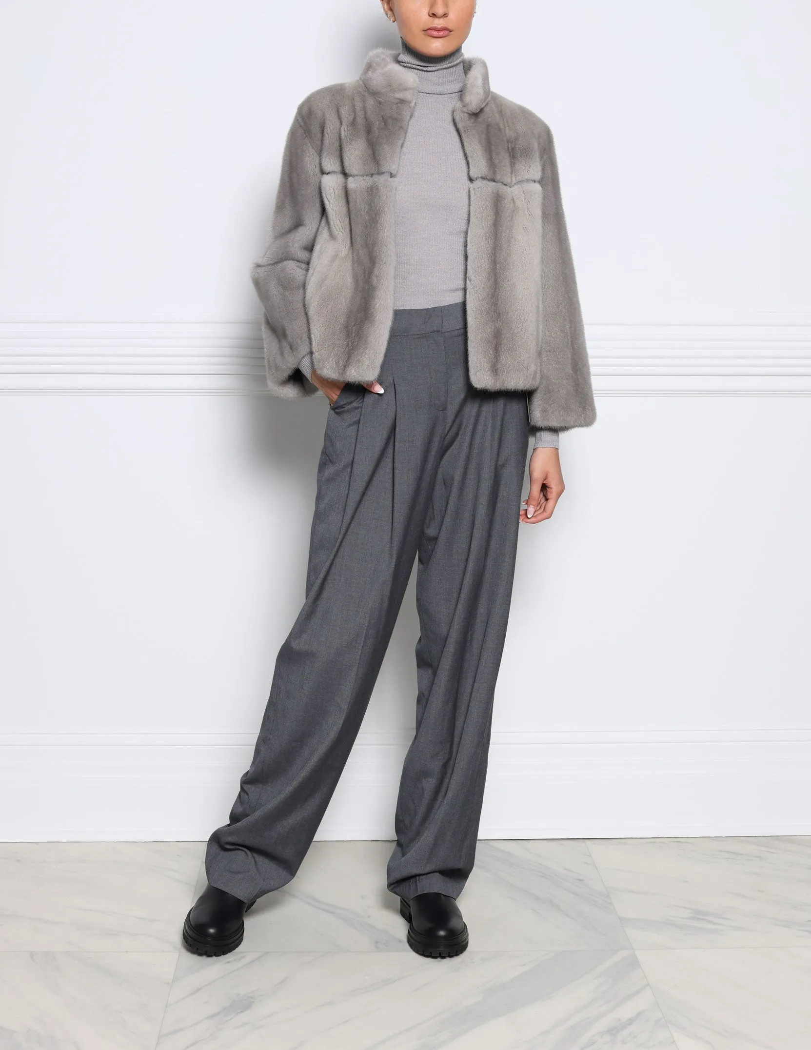 The Sawyer Mink Fur Jacket sold by Pologeorgis