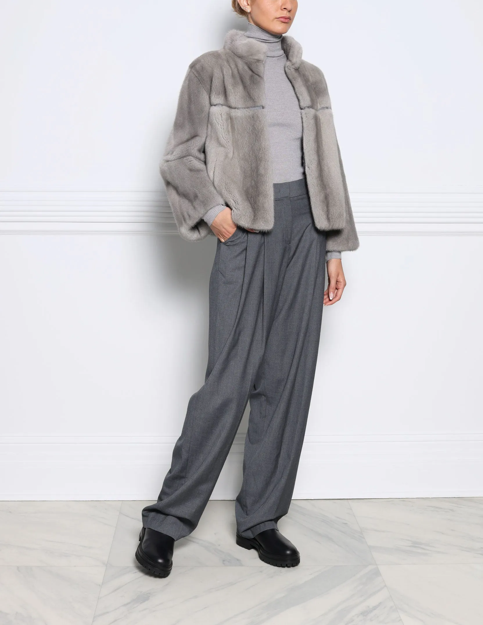 The Sawyer Mink Fur Jacket sold by Pologeorgis product image thumbnail 2