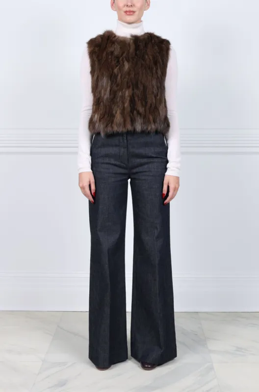 Upcycled Sable Fur Vest sold by Pologeorgis