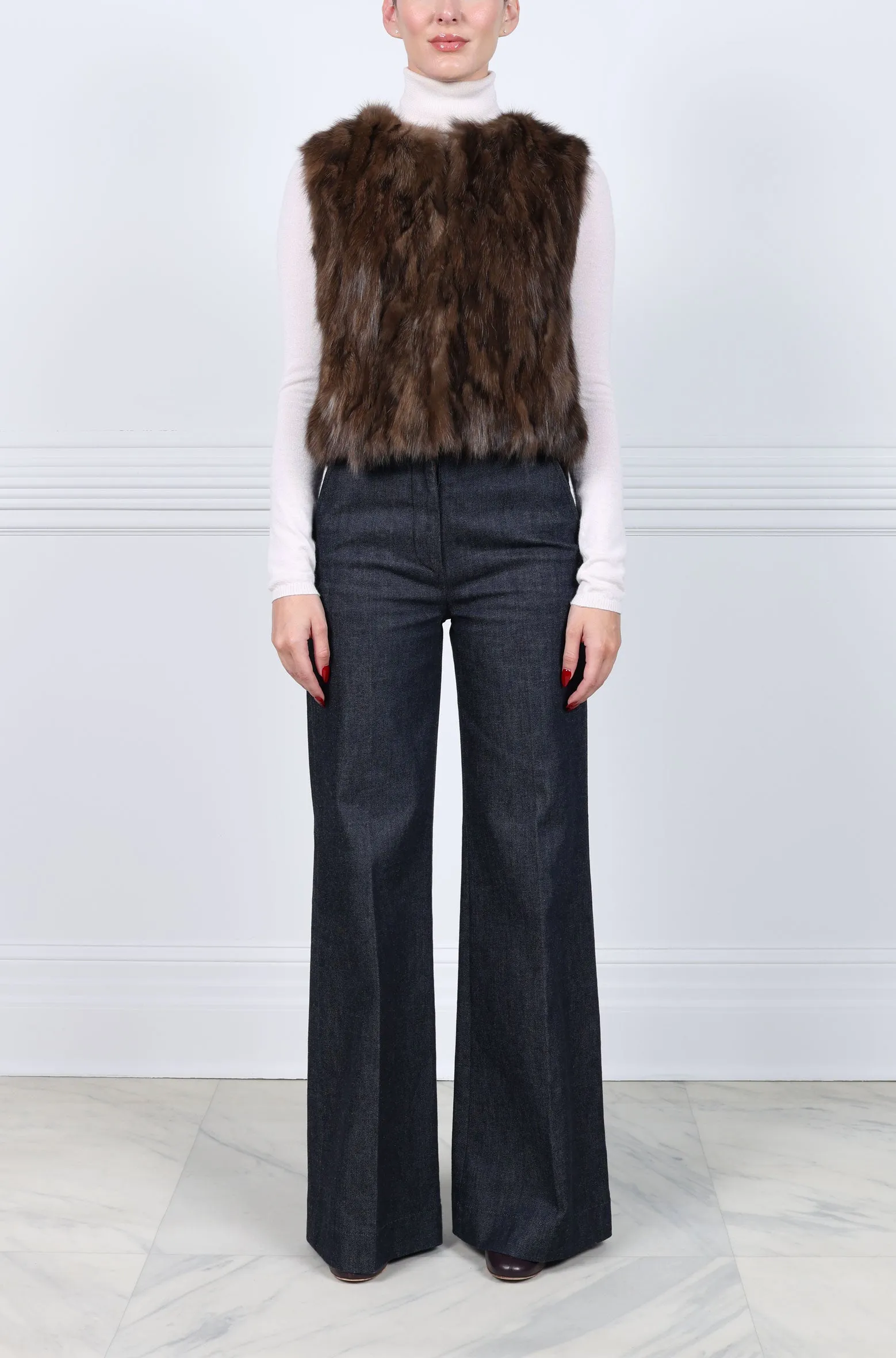 Upcycled Sable Fur Vest sold by Pologeorgis