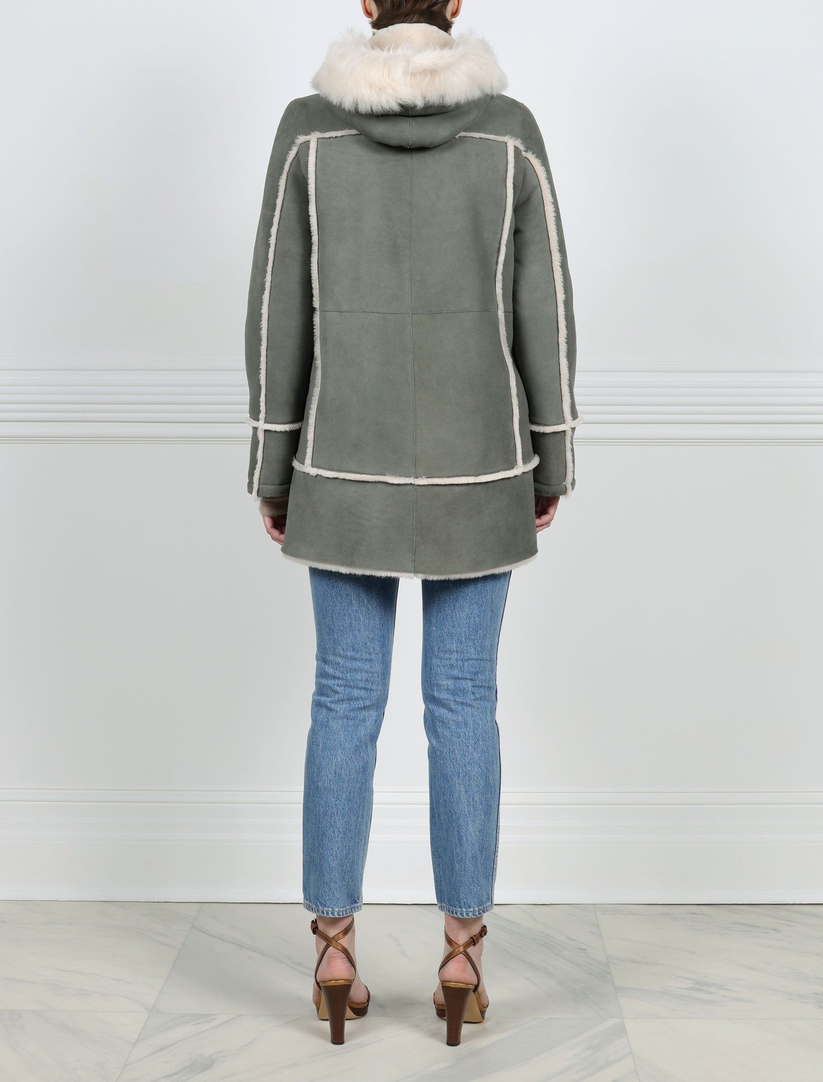 Hooded Shearling Coat sold by Pologeorgis product image thumbnail 5
