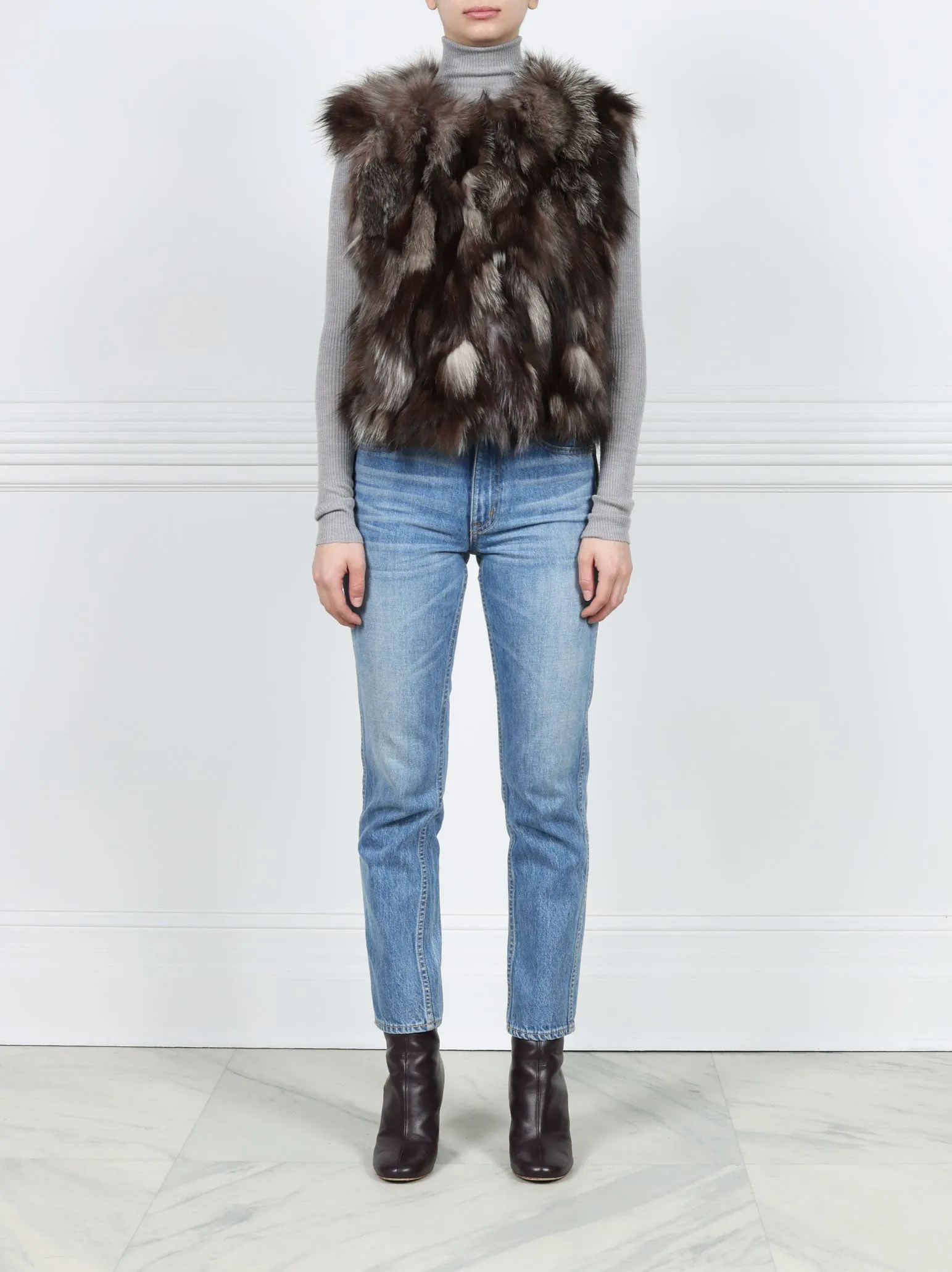 Fox Fur Patchwork Vest sold by Pologeorgis product image thumbnail 3