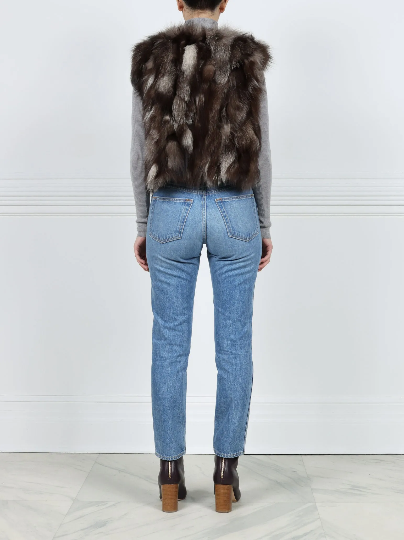 Fox Fur Patchwork Vest sold by Pologeorgis product image thumbnail 4