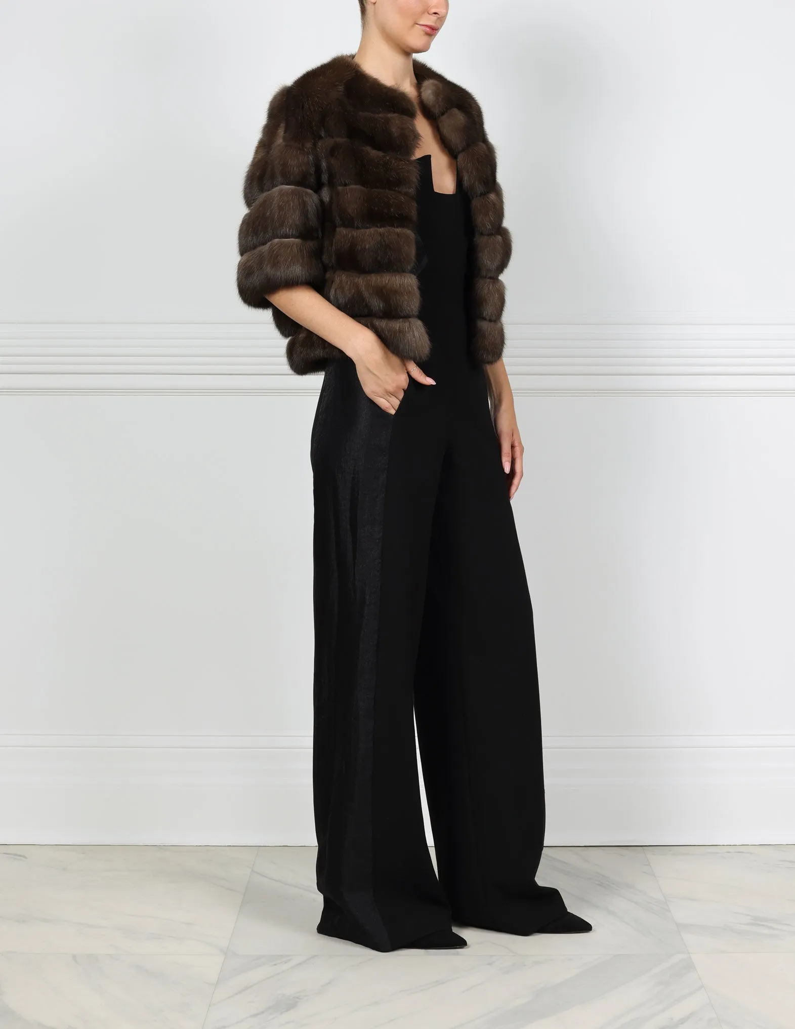 The Daphne Sable & Suede Fur Jacket sold by Pologeorgis product image thumbnail 2