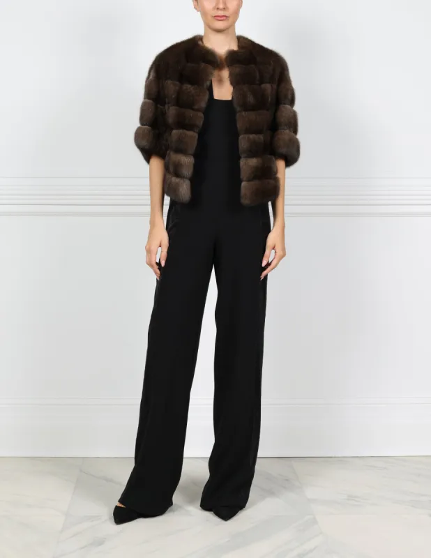 The Daphne Sable & Suede Fur Jacket sold by Pologeorgis