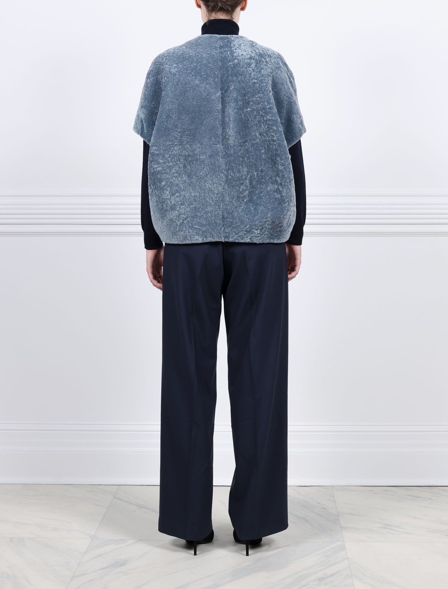 The Frannie Shearling Cocoon Vest sold by Pologeorgis product image thumbnail 4