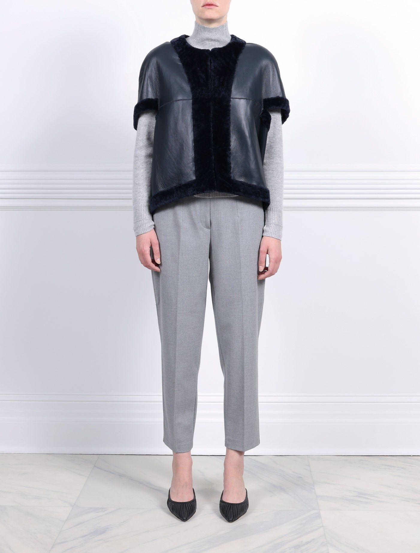 The Frannie Shearling Cocoon Vest sold by Pologeorgis product image thumbnail 8