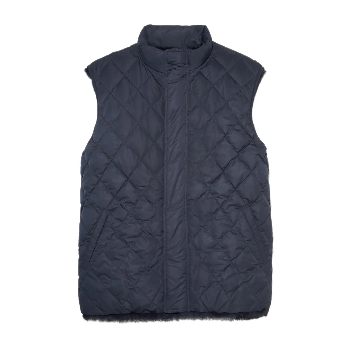Mens Sheared Mink Lined Puffer Vest sold by Pologeorgis product image thumbnail 5