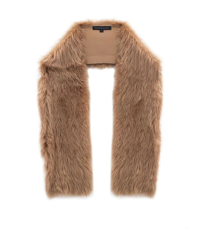 Toscana Shearling Raw Edge Scarf sold by Pologeorgis product image thumbnail 5