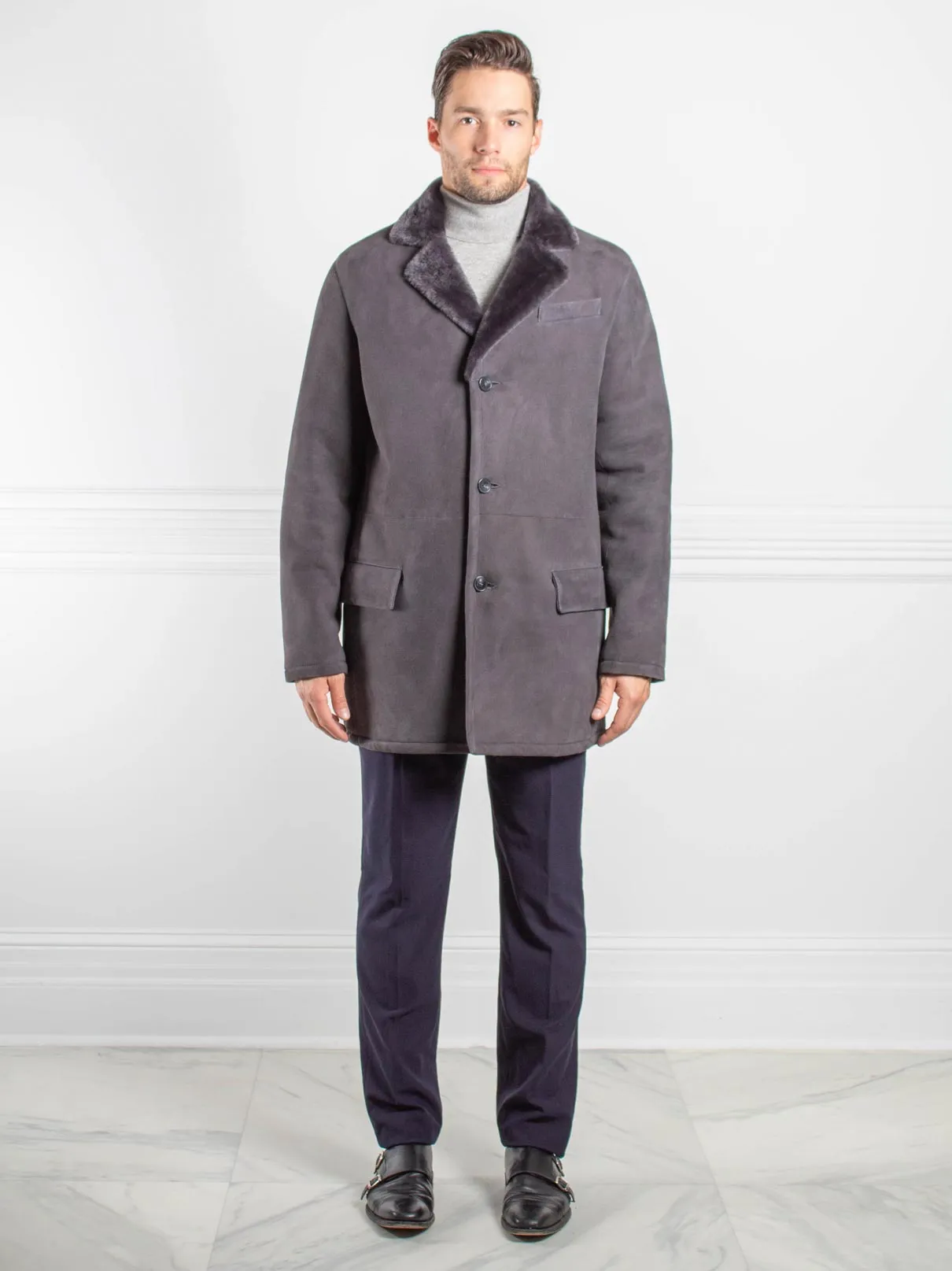 Mens Shearling Jacket sold by Pologeorgis