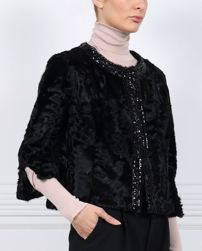 The Kaia Silky Lamb Jacket sold by Pologeorgis product image thumbnail 4