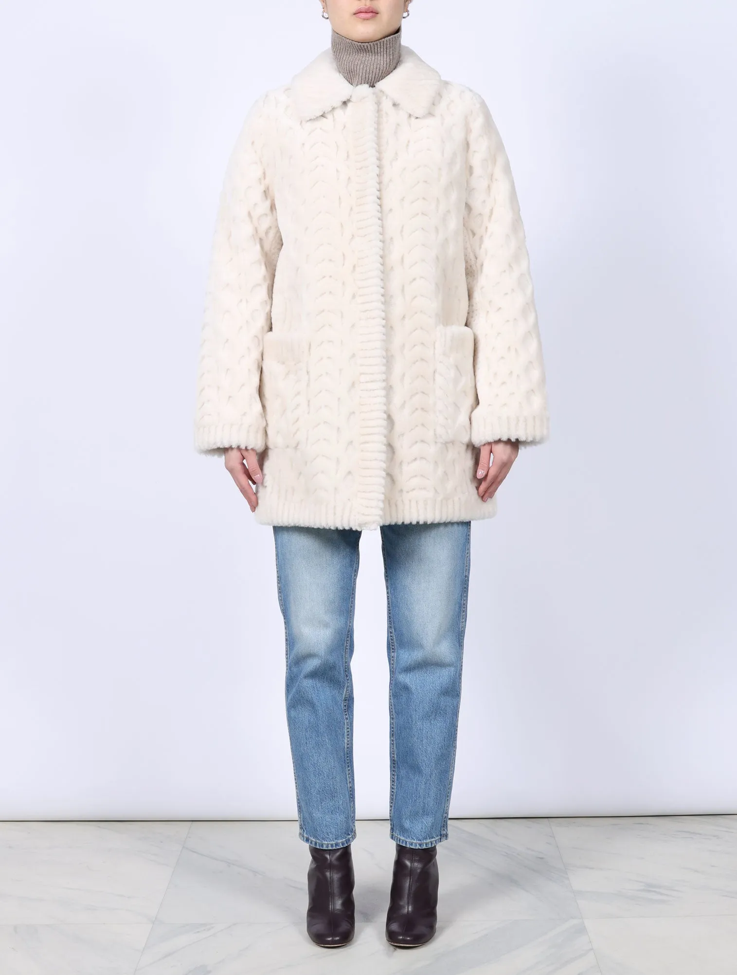 The Fisherman Shearling Coat sold by Pologeorgis
