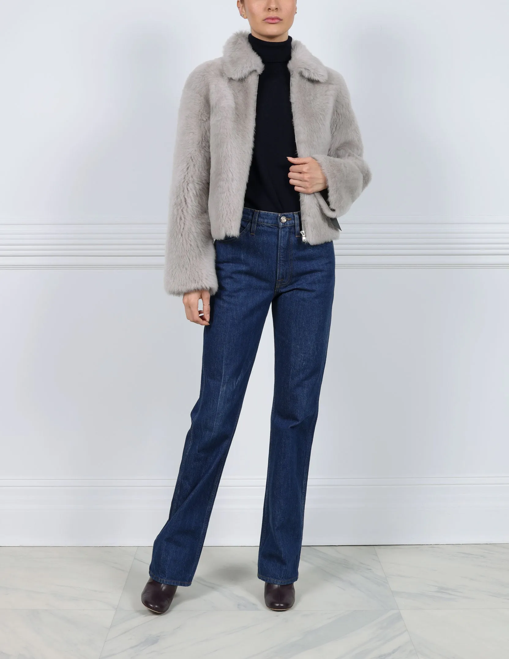 The Makenna Cashmere Shearling Jacket sold by Pologeorgis