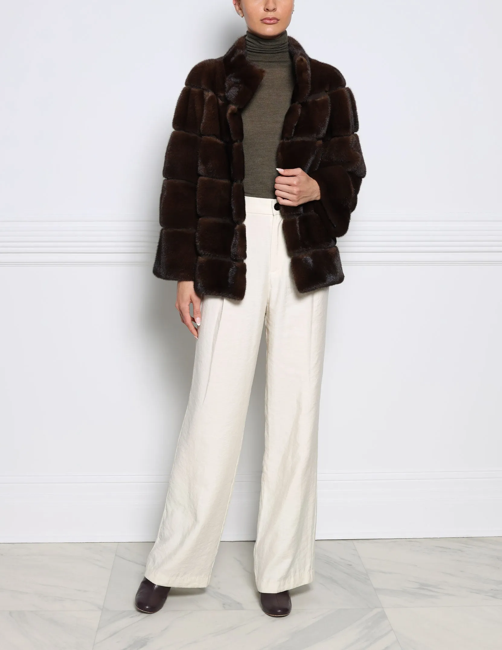 The Polly Mink Fur Jacket sold by Pologeorgis