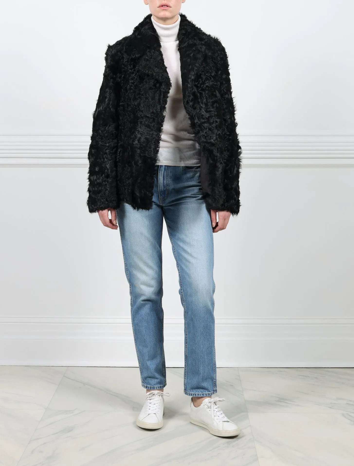The Arabella Curly Shearling Jacket sold by Pologeorgis product image thumbnail 3