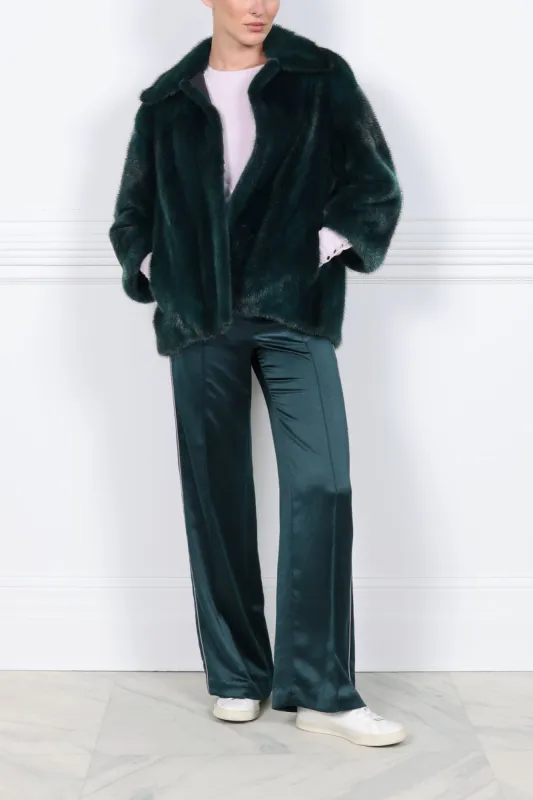The Jade Mink Fur Jacket sold by Pologeorgis