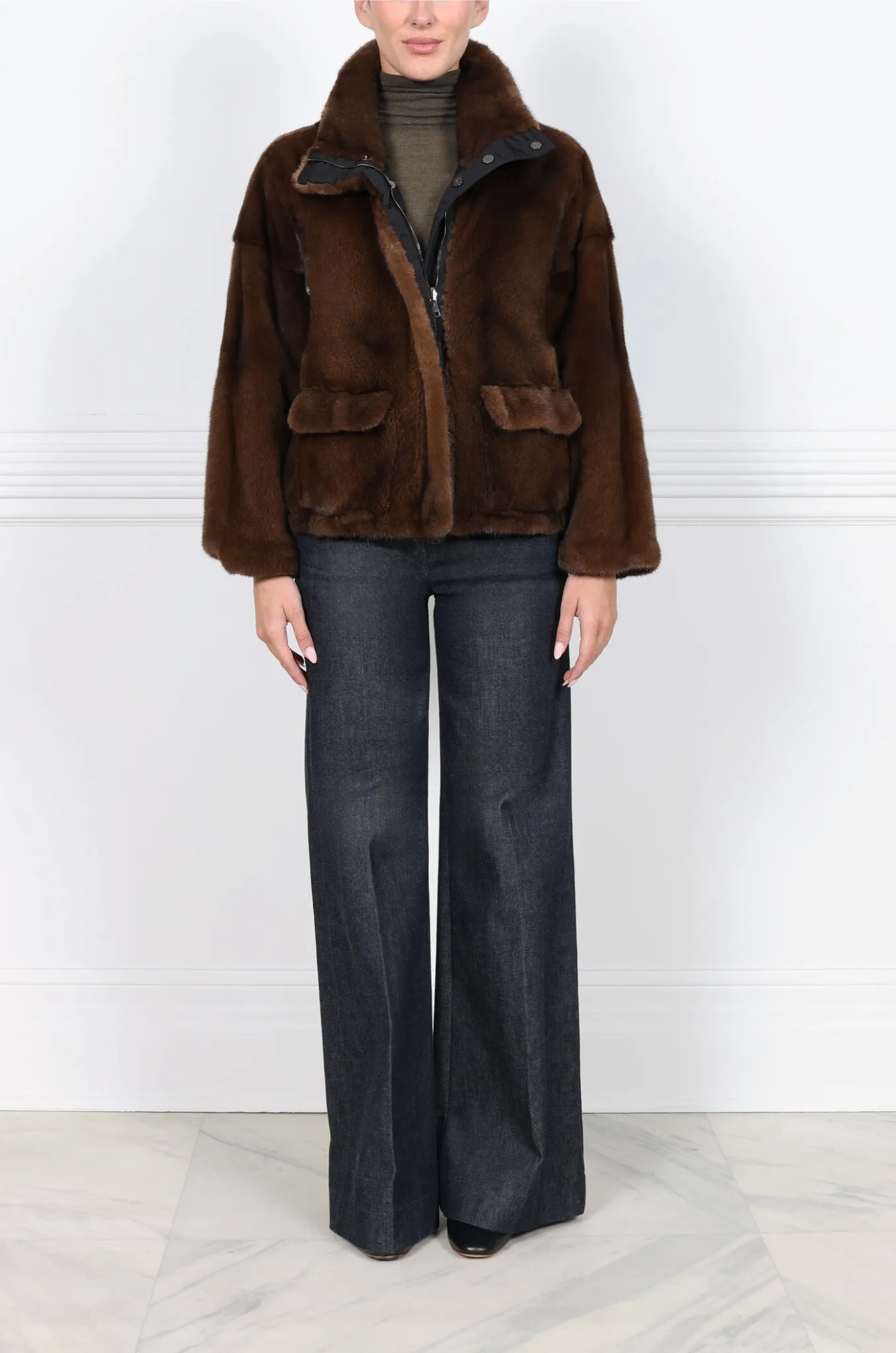 The Miles Mink Fur Reversible Jacket sold by Pologeorgis