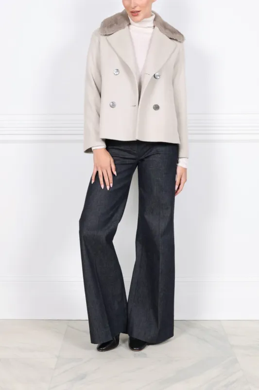 The Helena Wool and Mink Fur Jacket sold by Pologeorgis