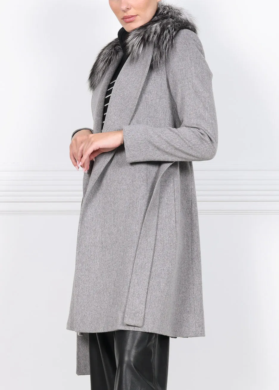 The Amal Wool Coat with Fur Collar sold by Pologeorgis product image thumbnail 5