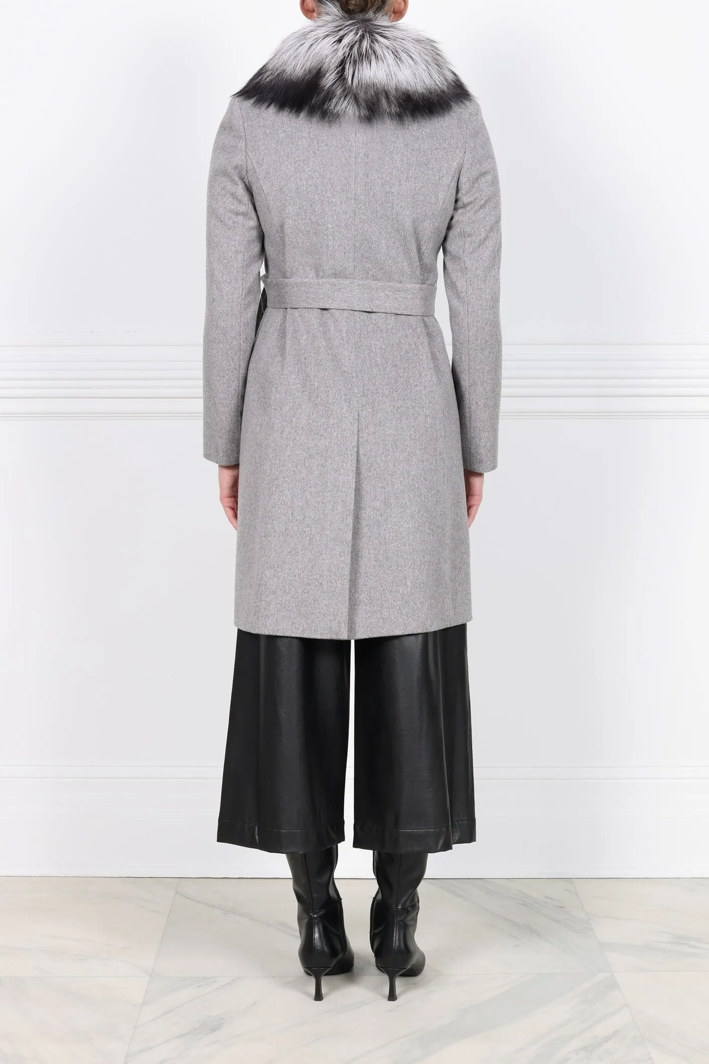 The Amal Wool Coat with Fur Collar sold by Pologeorgis product image thumbnail 4