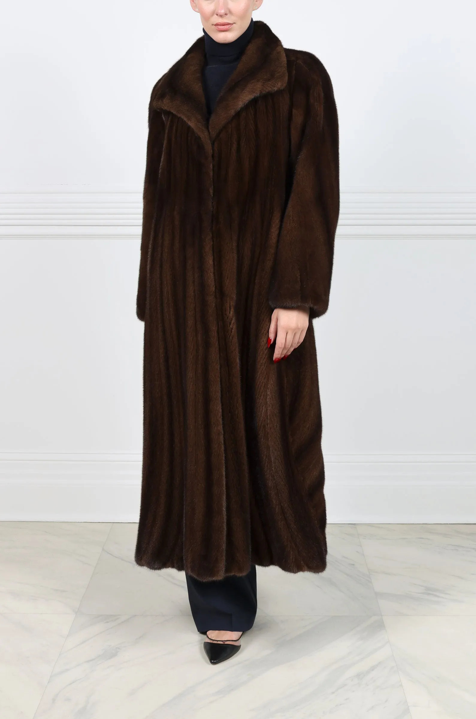 The Swirl Mink Fur Coat sold by Pologeorgis