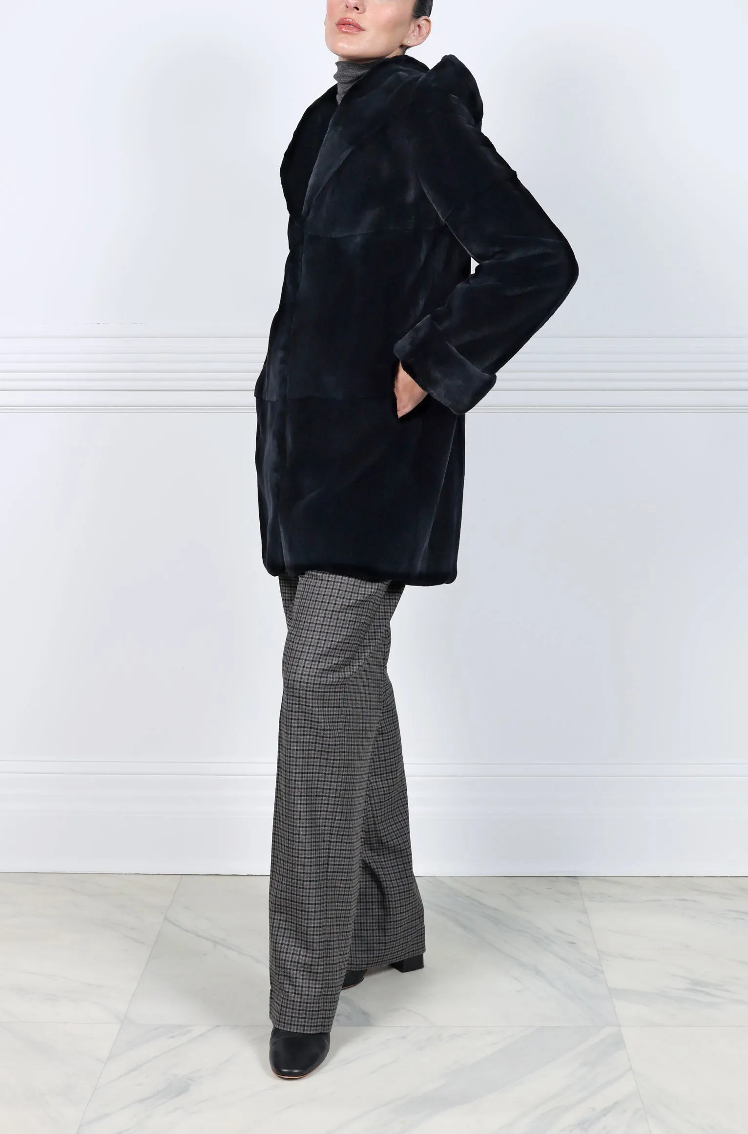 The Bella Plucked Mink Coat sold by Pologeorgis product image thumbnail 2