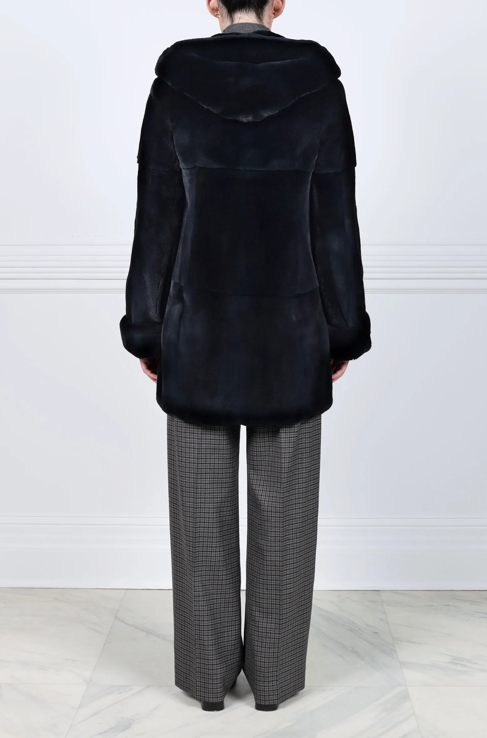 The Bella Plucked Mink Coat sold by Pologeorgis product image thumbnail 3