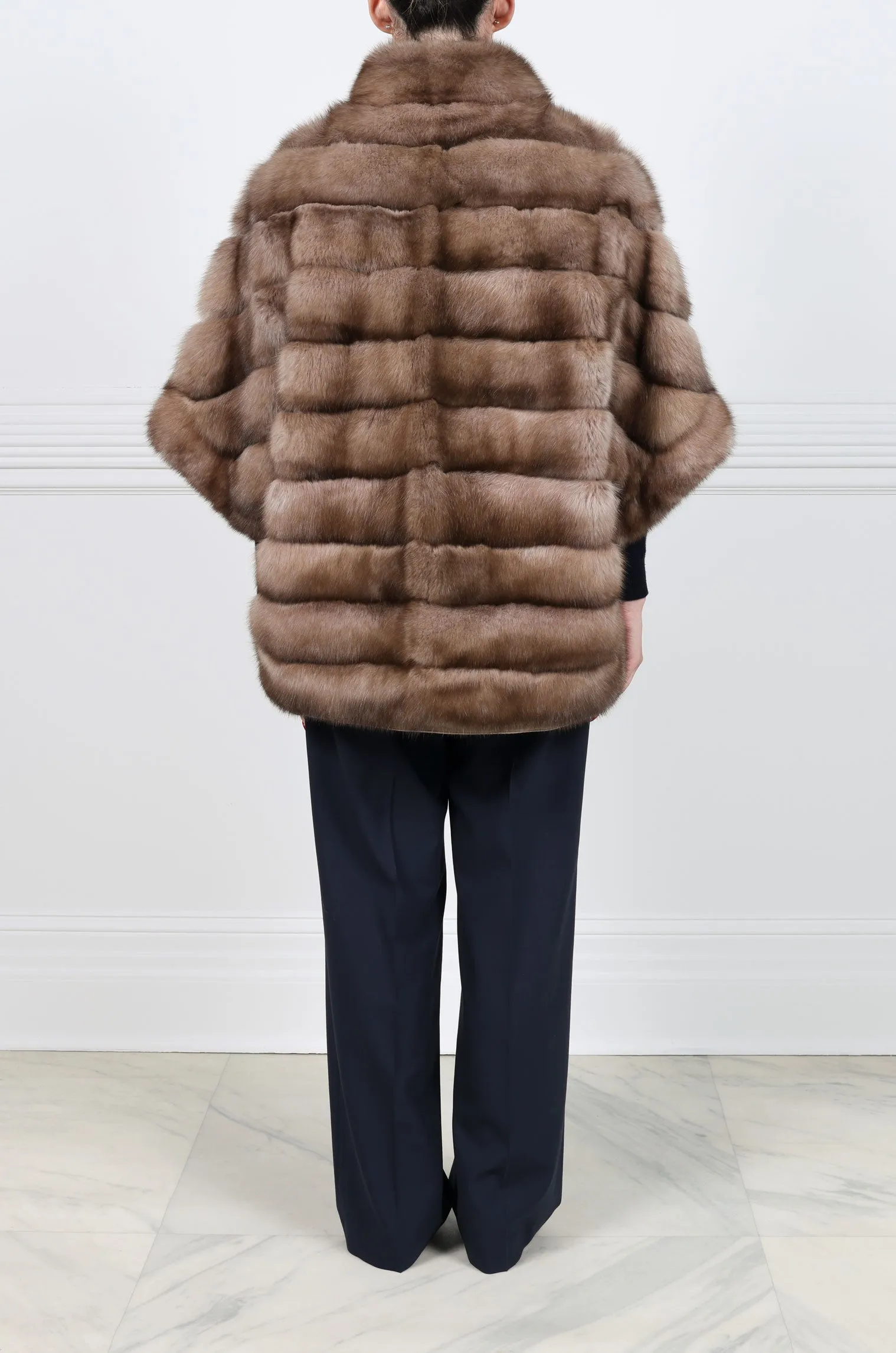 The Kina Drop Shoulder Reversible Sable to Cashmere Jacket sold by Pologeorgis product image thumbnail 5