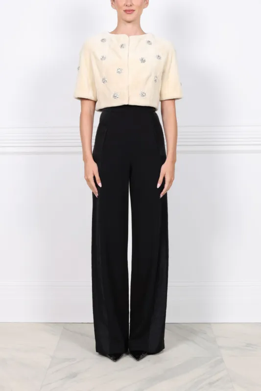 The Embellished Quinn Sheared Mink Fur Jacket sold by Pologeorgis