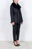 The Hailey Mink Lined Cashmere Belted Coat with Sable Collar sold by Pologeorgis