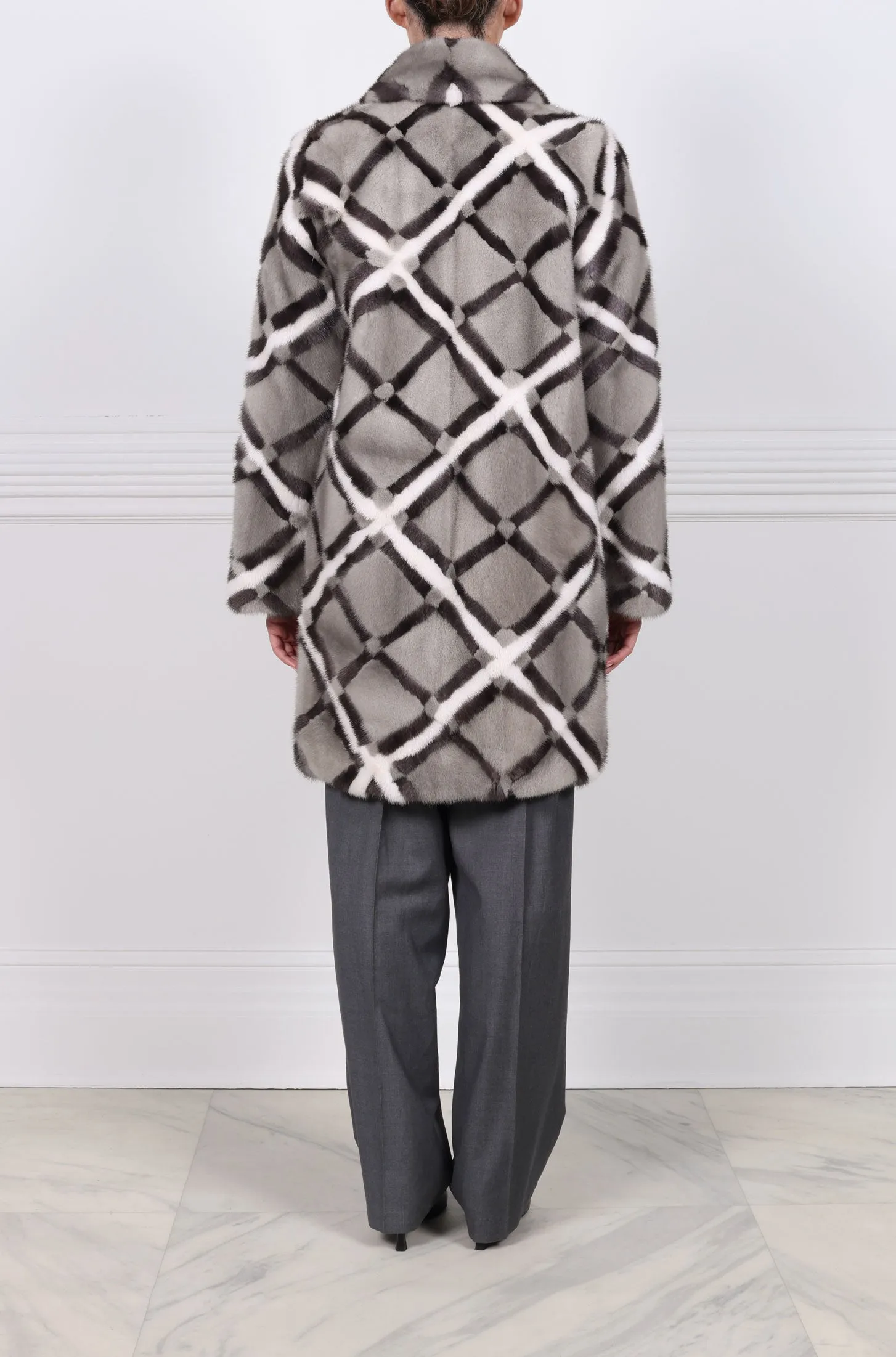 The Victoria Intarsia Mink Fur Coat sold by Pologeorgis product image thumbnail 4