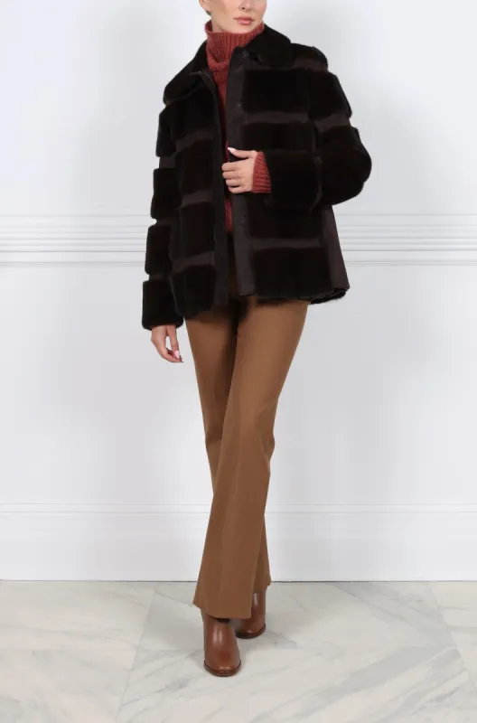 The Lodge  Mink Fur & Suede Jacket sold by Pologeorgis