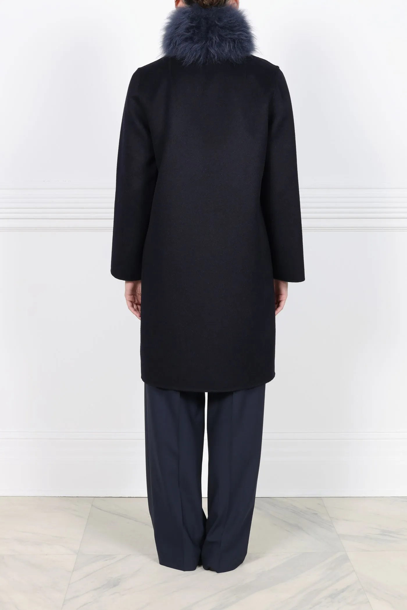 Shearling Trimmed Double Faced Wool Cashmere Coat sold by Pologeorgis product image thumbnail 3