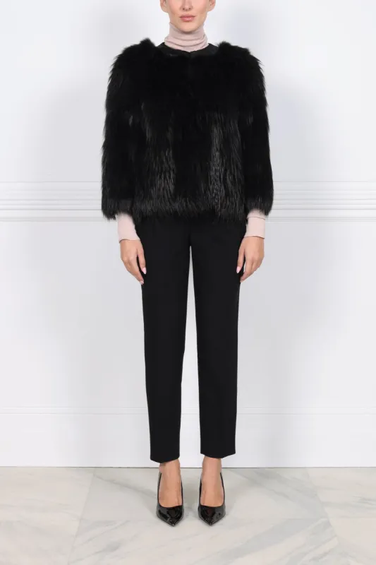 Stripped Fur Jacket sold by Pologeorgis