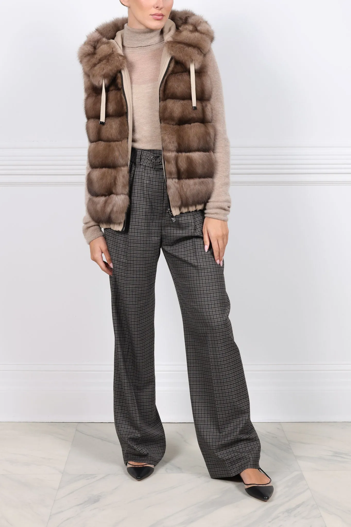 The Anya Sable Fur Vest sold by Pologeorgis