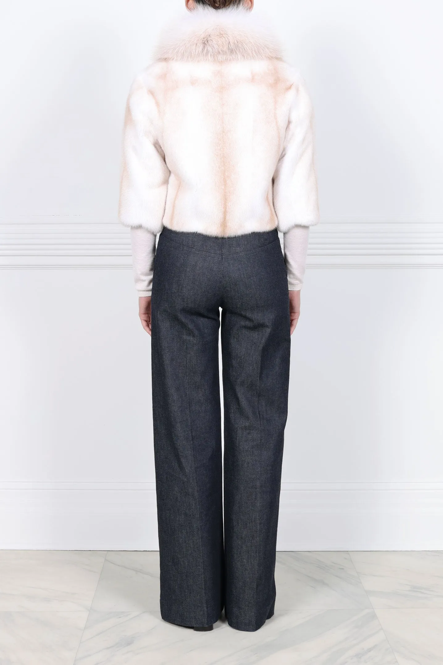 The Theo Crop Mink Jacket sold by Pologeorgis product image thumbnail 5