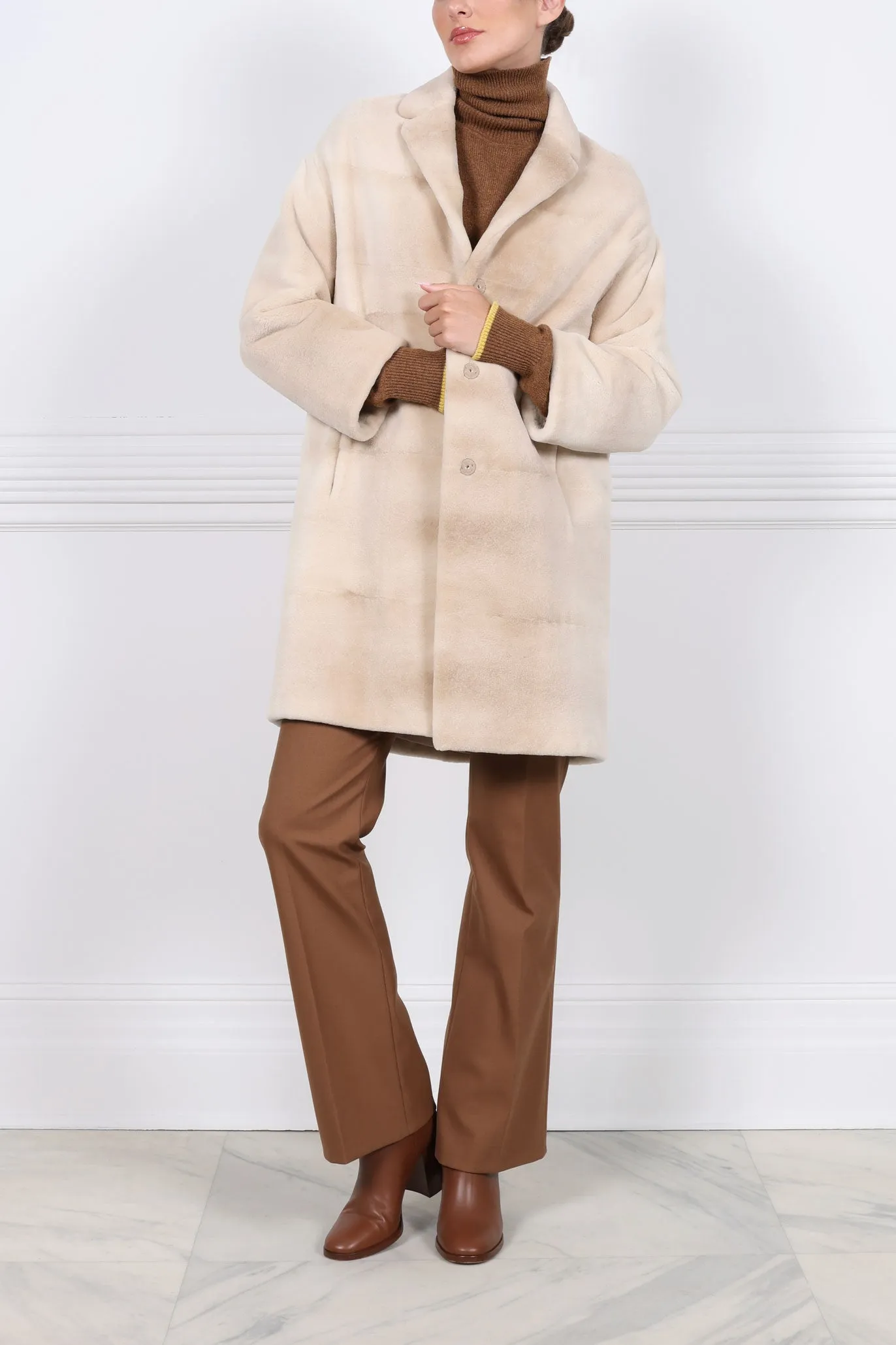 The Reign Sheared Mink Coat sold by Pologeorgis